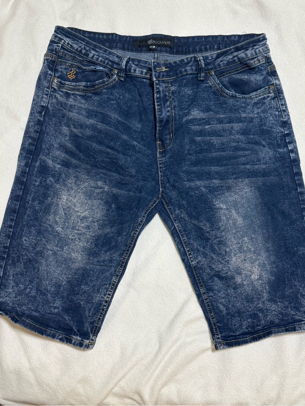 Rocawear Men's Blue Washed Denim Jean Shorts